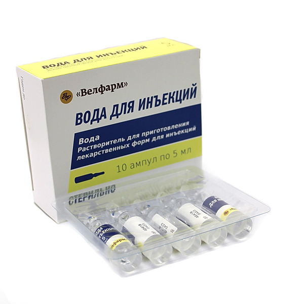 Вода для инъекций, растворитель для приготовления лекарственных форм для инъекций, 5 мл, 10 шт. фото