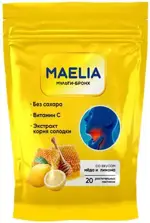 Maelia Мульти-Бронх Мед и лимон, пастилки, 20 шт, без сахара фото
