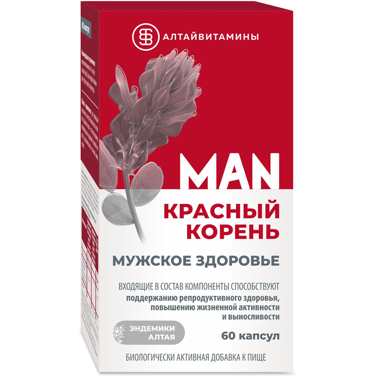 Man Красный корень мужское здоровье, набор капсул, 60 шт. фото