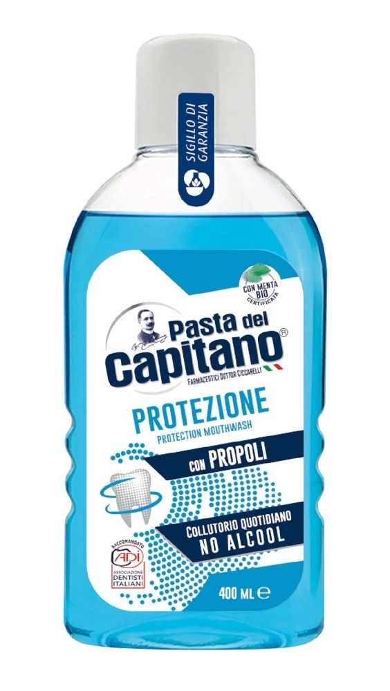 Pasta del Capitano ополаскиватель для полости рта защитный, ополаскиватель полости рта, 400 мл, 1 шт, с прополисом фото