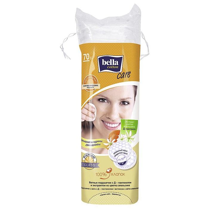 Bella Cotton Care Ватные подушечки, 70 шт, с экстрактом цветка апельсина фото