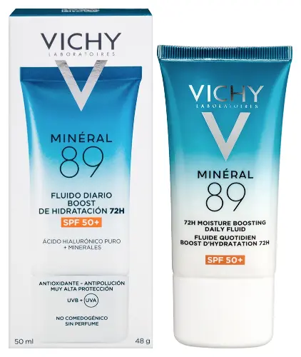 Vichy mineral 89 флюид для лица интенсивно увлажняющий SPF 50+, флюид, 50 мл, 1 шт. фото