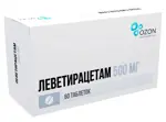 Леветирацетам, 500 мг, таблетки, покрытые пленочной оболочкой, 60 шт. фото