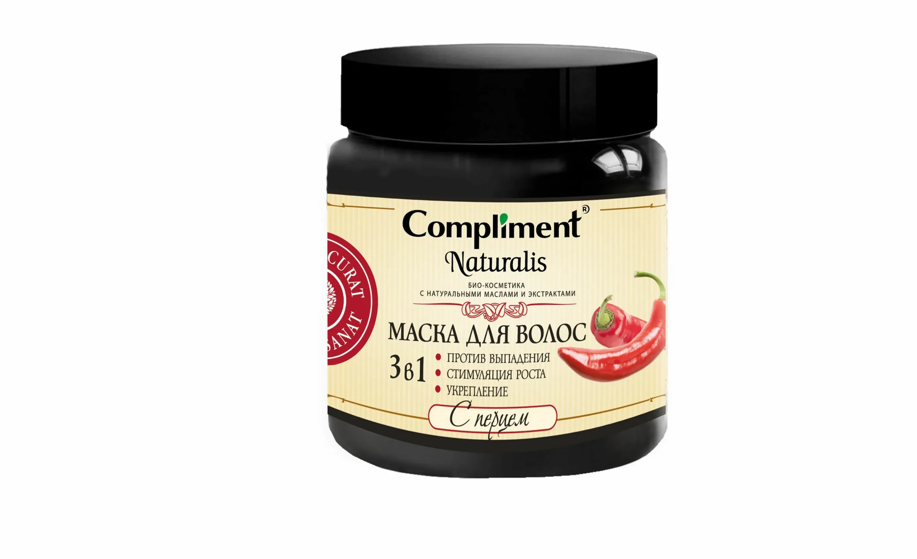 Compliment Naturalis маска для волос 3в1 с перцем, маска, 500 мл, 1 шт. фото