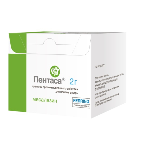 Пентаса, 2 г, гранулы пролонгированного действия, 60 шт. фото