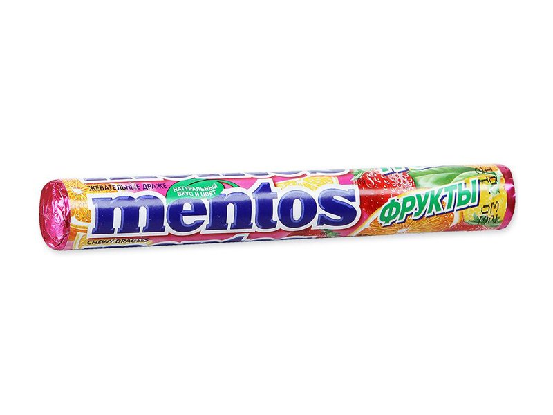 Mentos Жевательные драже фрукты, конфета жевательная, 37 г, 1 шт. фото