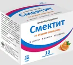 Смектит, порошок для приготовления суспензии для приема внутрь, 5 г, 10 шт, апельсин фото 