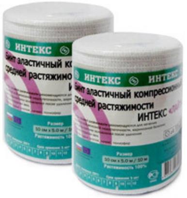 Интекс Лайт Бинт эластичный компрессионный, 8 см х 5 м, 1 шт, с застежкой, средней растяжимости фото