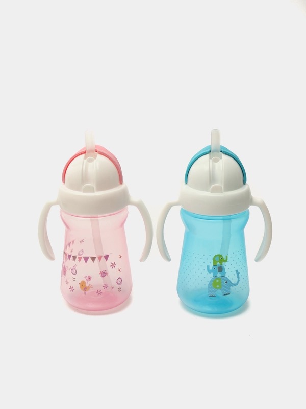 Бусинка Поильник с трубочкой и ручками, 180 мл, 1 шт, арт. 619 фото