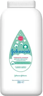 Johnson's Присыпка детская, присыпка для детей, 200 г, 1 шт, с экстрактом хлопка фото