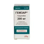 Гемзар, 200 мг, лиофилизат для приготовления раствора для инфузий, 10 мл, 1 шт. фото
