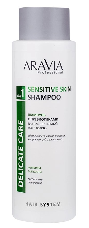 Aravia Professional Шампунь с пребиотиками для чувствительной кожи головы, шампунь, 420 мл, 1 шт. фото