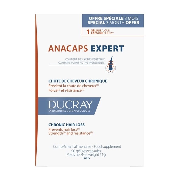 Ducray Аnacaps Expert для волос и кожи головы, капсулы, 90 шт. фото