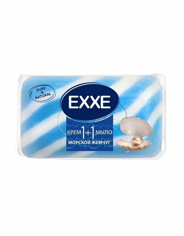 EXXE Крем-мыло, мыло твердое, 90 г, 1 шт, морской жемчуг фото