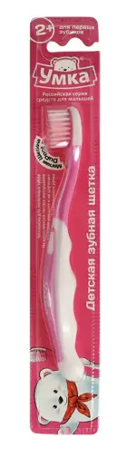 Умка зубная щетка детская, щетка зубная, 1 шт, розовая, 2-6 лет фото