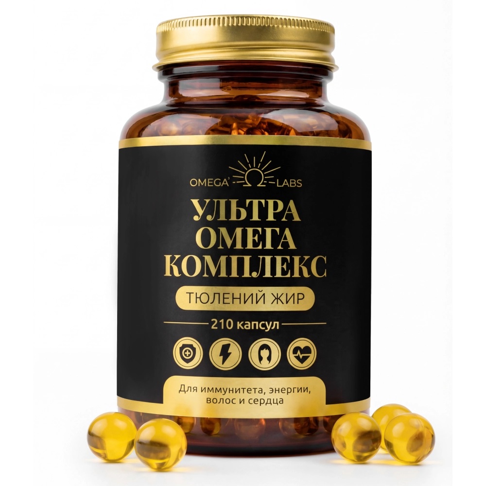 Omega Labs Комплекс ультра омега Тюлений жир, капсулы, 210 шт. фото
