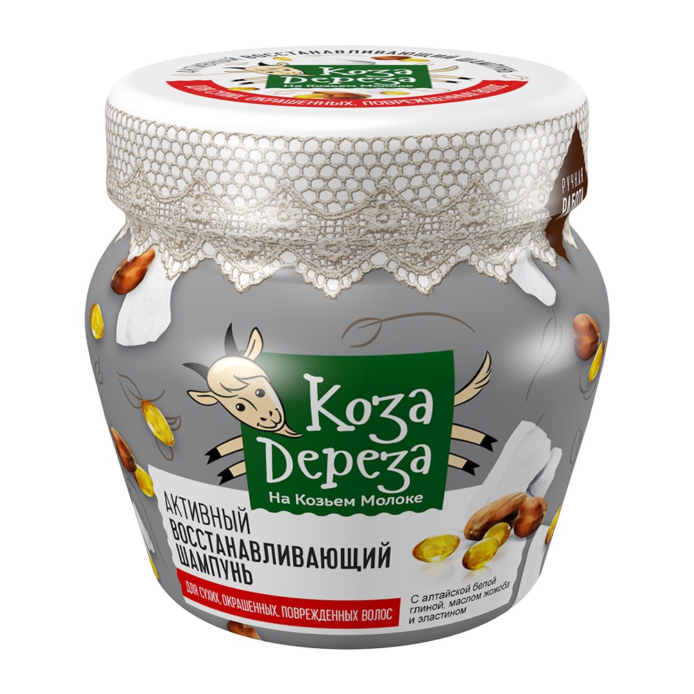 Коза Дереза Шампунь активный восстанавливающий, шампунь, 175 мл, 1 шт. фото