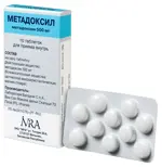 Метадоксил, 500 мг, таблетки, 10 шт. фото 