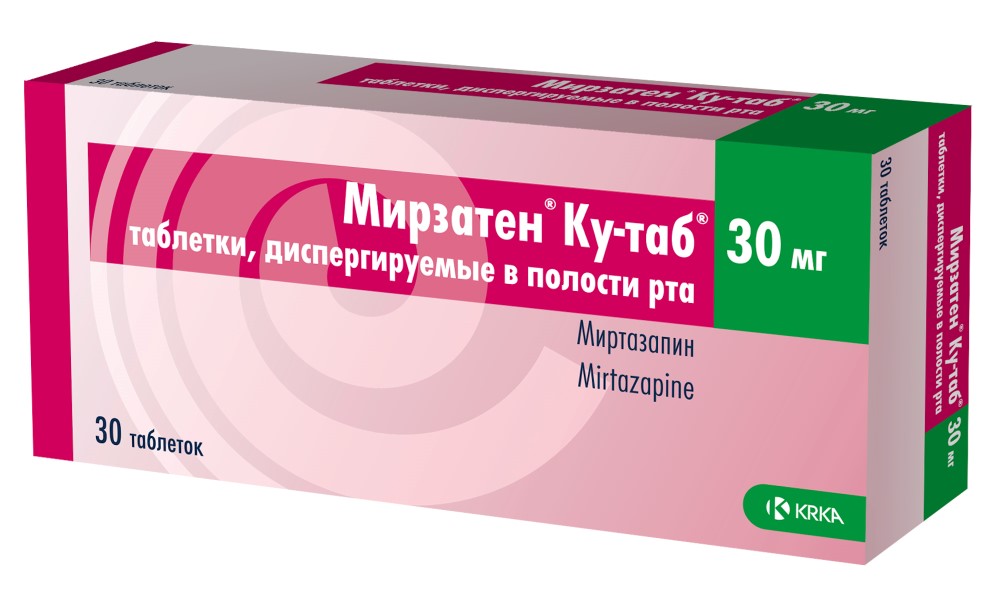 Мирзатен Ку-таб, 30 мг, таблетки, диспергируемые в полости рта, 30 шт. фото