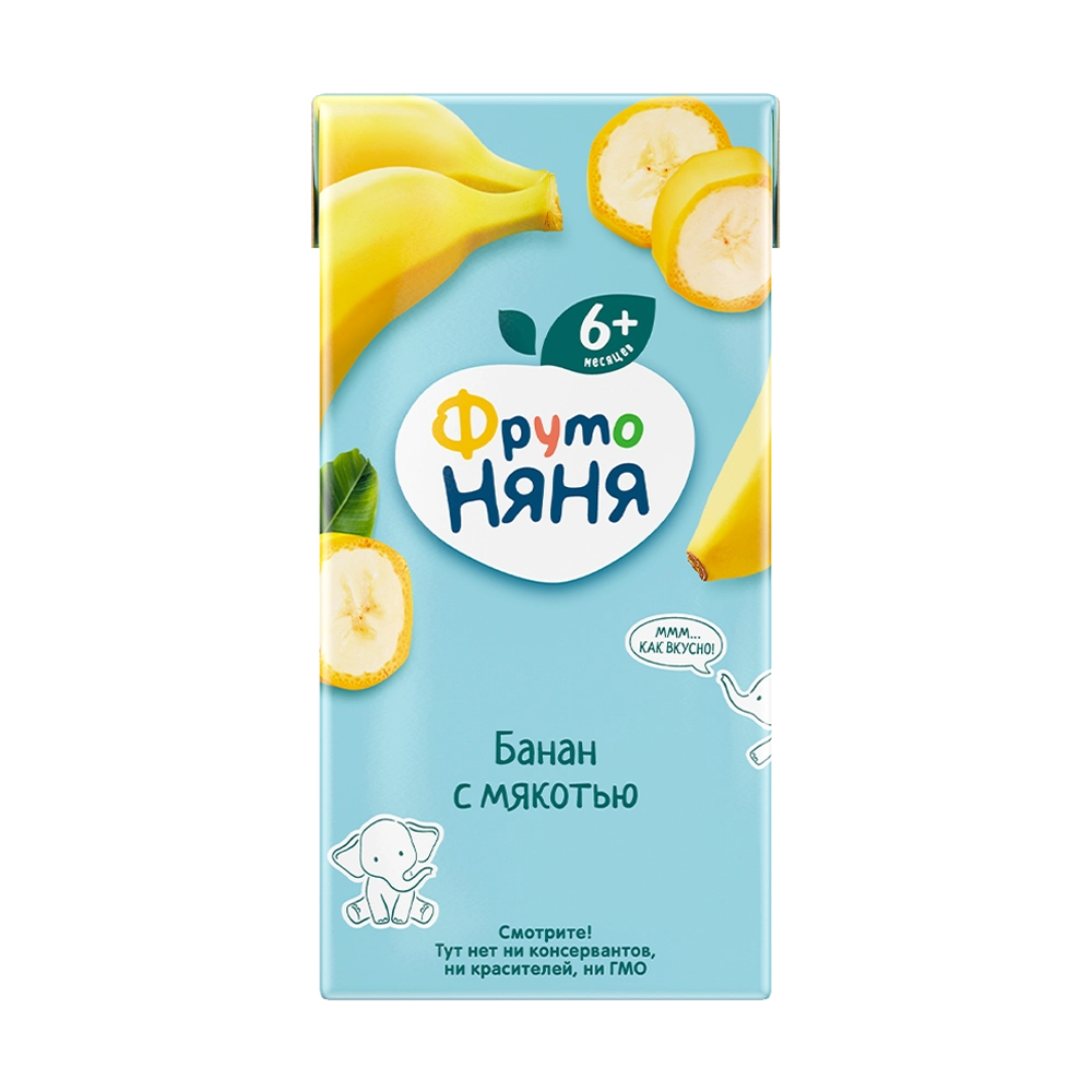 Фрутоняня Нектар, сок, 200 мл, 1 шт, банан, с мякотью фото