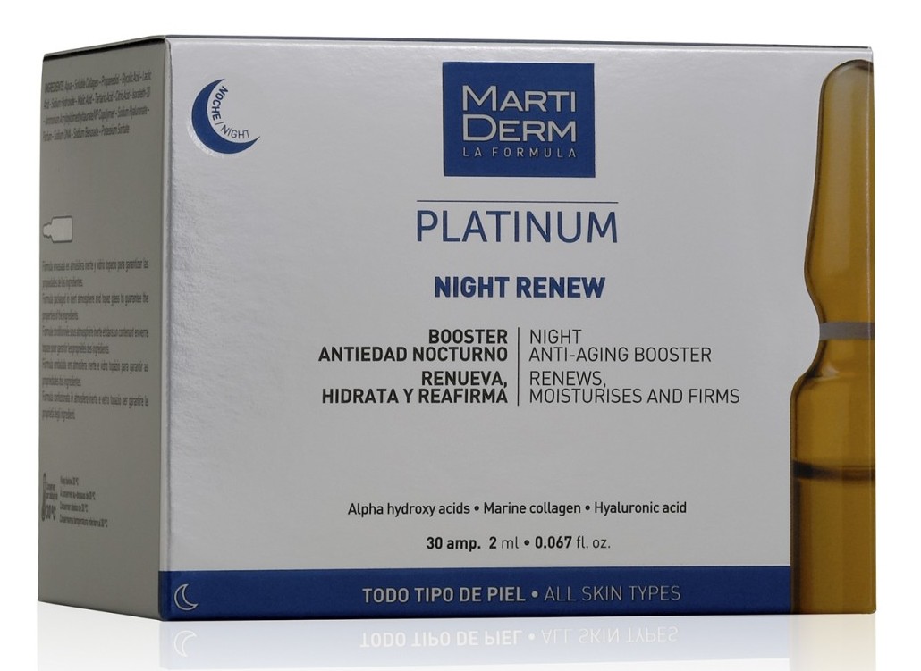 Martiderm platinum ночное восстановление ампулы для лица, сыворотка, 2 мл, 30 шт. фото
