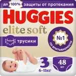 Huggies Elite Soft подгузники-трусики, р. 3, 48 шт, 6-11 кг фото