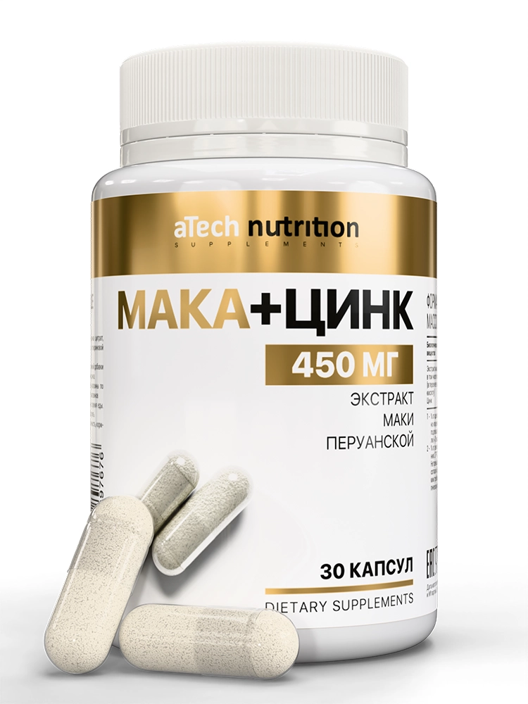 Atech nutrition Мака + Цинк, капсулы, 30 шт. фото