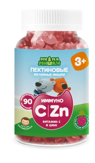 Ми-ми-мишки Иммуно Витамин С и цинк, пастилки жевательные, 90 шт, виноград фото
