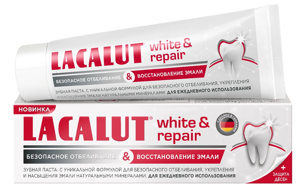 Lacalut White&amp;Repair Зубная паста, паста зубная, 75 мл, 1 шт. фото