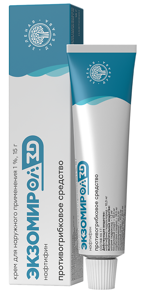 Экзомирол ЗД, 1%, крем для наружного применения, 15 г, 1 шт. фото