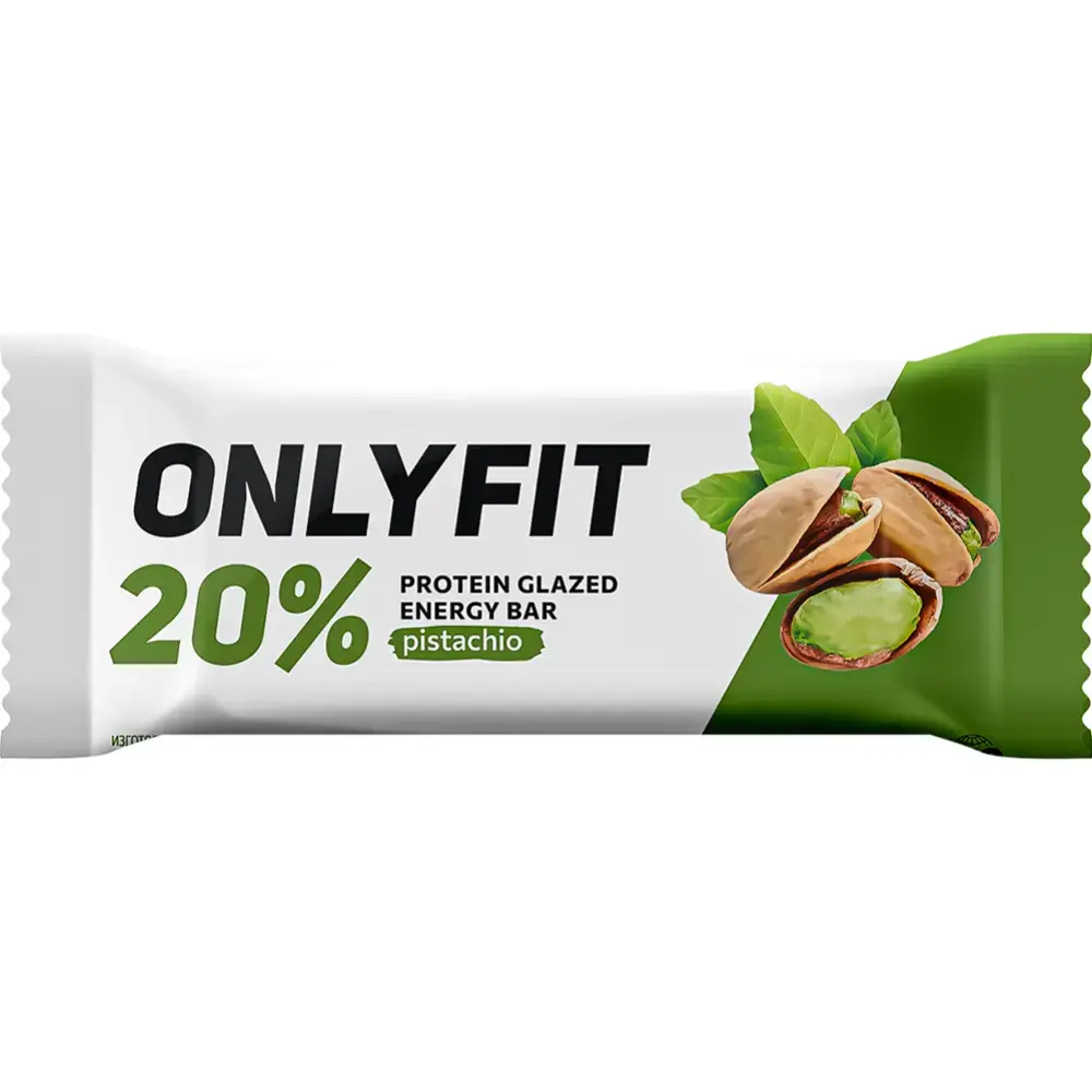 Onlyfit Батончик протеиновый глазированный, батончик, 40 г, 1 шт, фисташка фото
