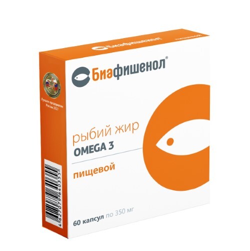 Биафишенол рыбий жир пищевой, капсулы, 60 шт. фото