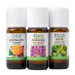 Oleos Набор масел эфирных Апельсин сладкий + Лаванда настоящая + Мята перечная, масло эфирное, 10 мл, 3 шт. фото 3