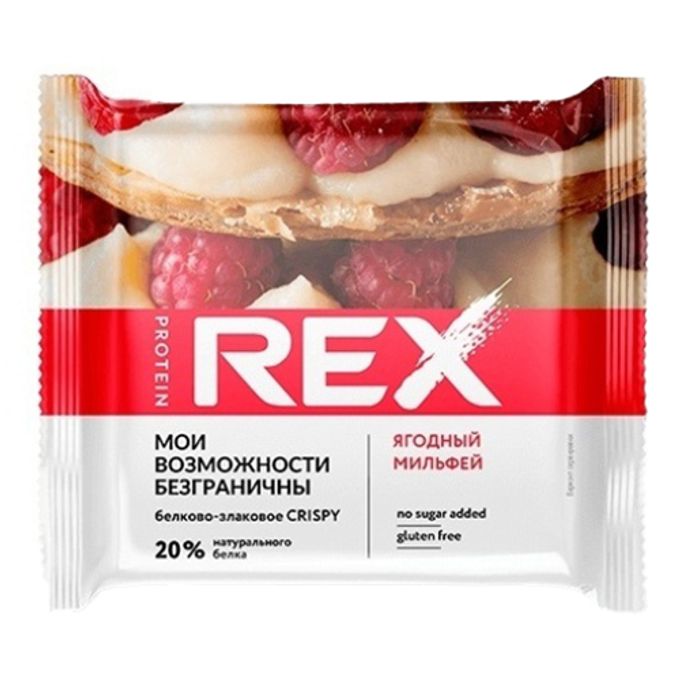 ProteinRex Хлебцы протеино-злаковые, 55 г, 1 шт, ягодный мильфей фото