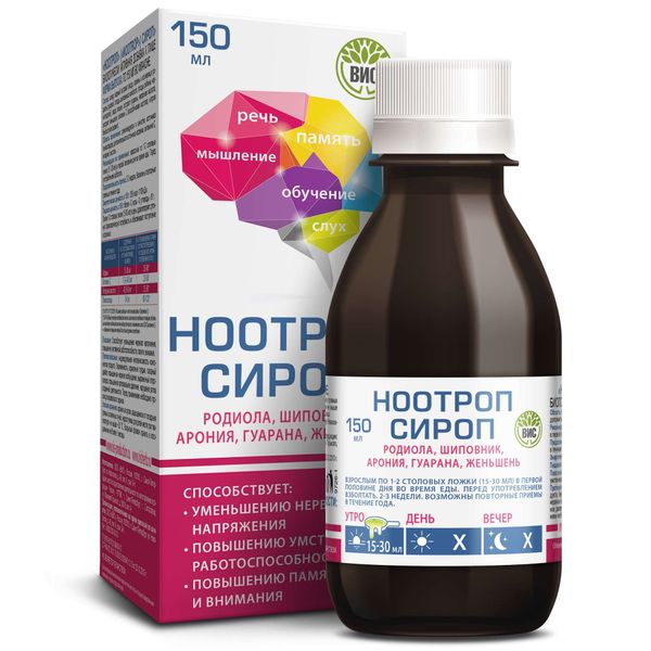Ноотроп, сироп, 150 мл, 1 шт. фото