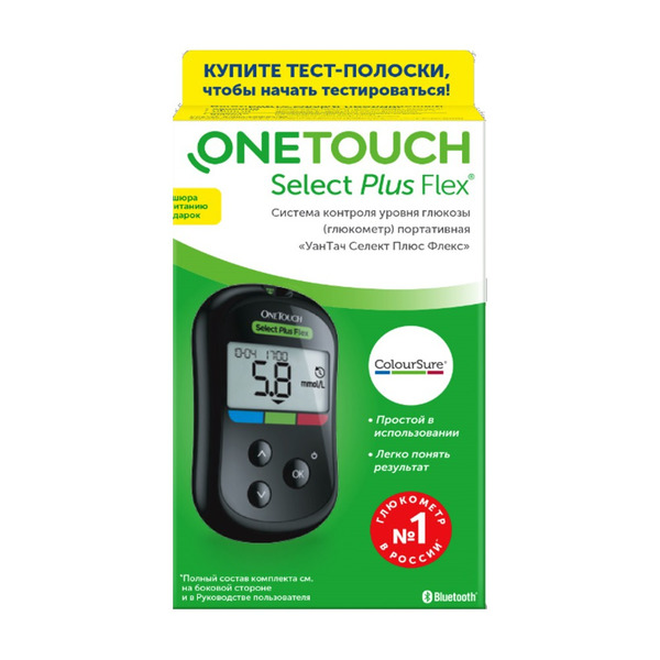 OneTouch Select Plus Flex, глюкометр, 1 шт. фото