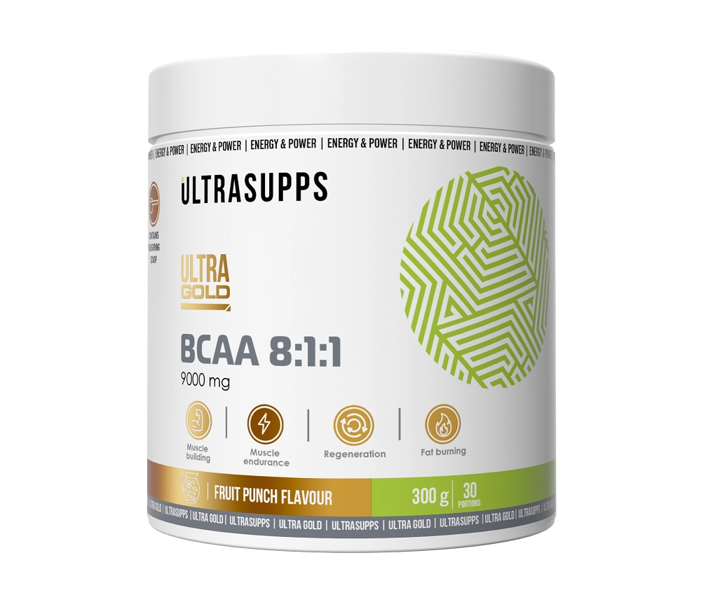 Ультрасаппс ультра голд BCAA 8:1:1, порошок, 300 г, 1 шт, фруктовый пунш фото