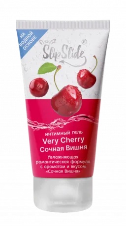 СлипСлайд Гель-смазка интимная увлажная романтическая формула, гель, 50 мл, 1 шт, сочная вишня фото