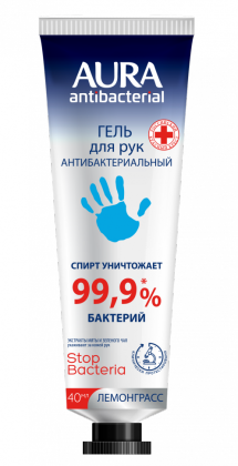Aura Antibacterial Гель для рук антибактериальный, 40 мл, 1 шт. фото