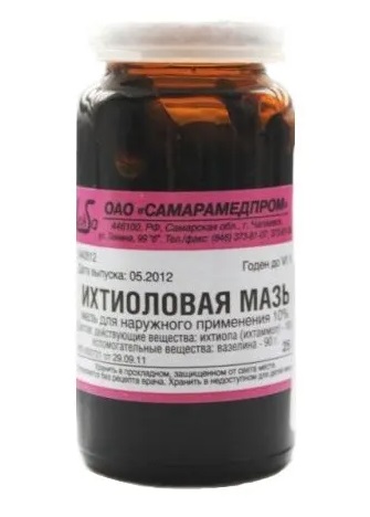 Ихтиоловая мазь, 20%, мазь для наружного применения, 25 г, 1 шт, банка фото