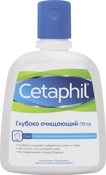 Cetaphil гель глубоко очищающий, гель, 235 мл, 1 шт, для жирной и комбинированной кожи фото