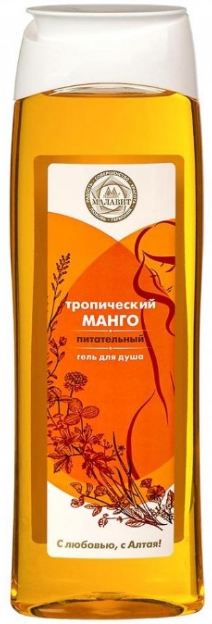Малавит, гель для душа, 530 мл, 1 шт, тропический манго фото