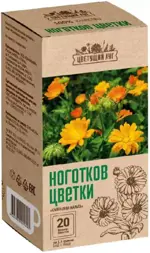 Цветущий луг Ноготков цветки, фиточай, 1.5 г, 20 шт. фото