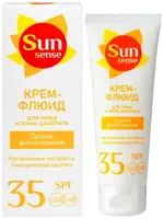 Sun sense Крем-флюид для лица и зоны декольте, крем, 75 мл, 1 шт, SPF 35 фото