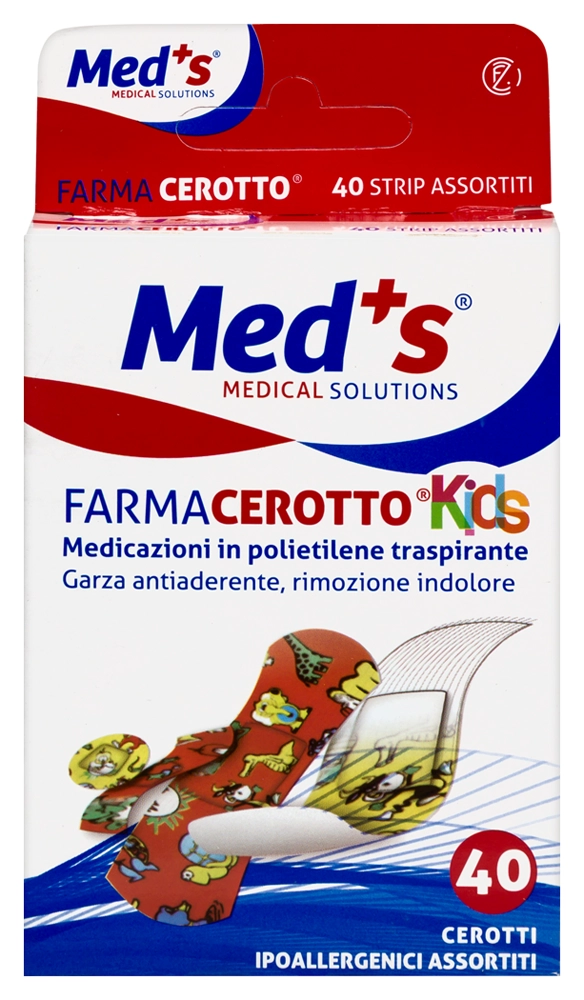 Farmacerotto extra resistente kids Пластыри фиксирующие водонепроницаемые детские, лейкопластырь, 40 шт. фото