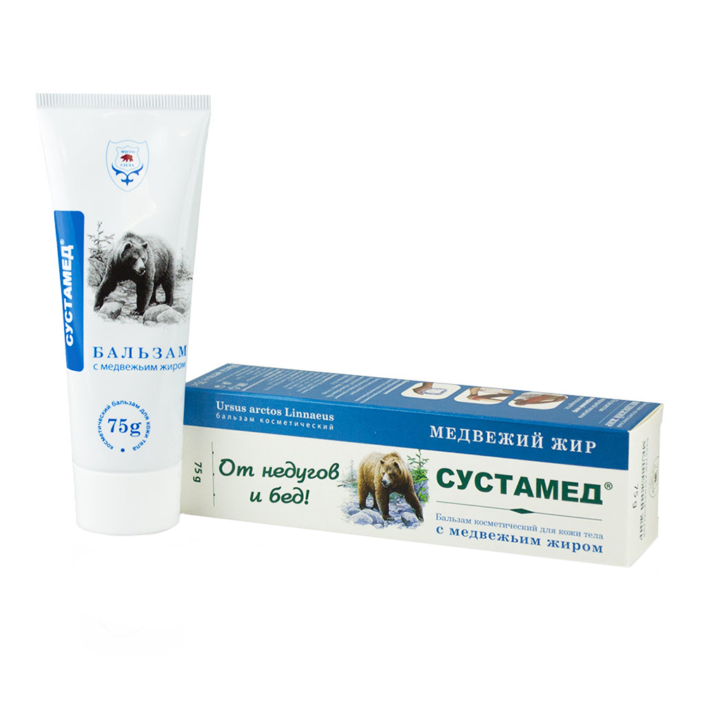 Сустамед Бальзам косметический для тела с медвежьим жиром, бальзам для тела, 75 г, 1 шт. фото