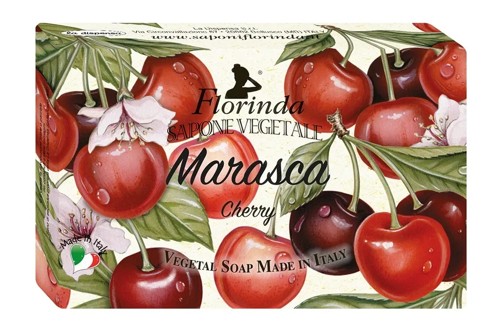 Florinda мыло туалетное твердое, мыло, 200 г, 1 шт, вишня фото