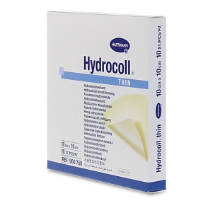 Hartmann Hydrocoll Thin Повязка гидроколлоидная самофиксирующаяся, 10 см х 10 см, повязка, 10 шт. фото