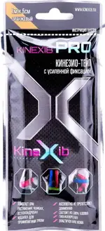 Kinexib Pro Бинт кинезио-тейп с усиленной фиксацией, 5см х 1м, 1 шт, оранжевого цвета фото
