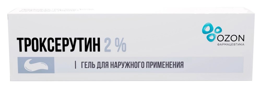Троксерутин, 2%, гель для наружного применения, 100 г, 1 шт. фото
